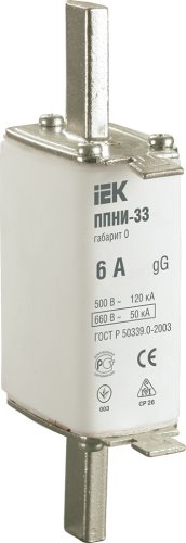 Вставка плавкая предохранителя IEK ППНИ-33 габарит 0 6А фото Вставка плавкая предохранителя IEK ППНИ-33 габарит 0 6А картинка